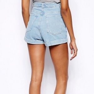 American Apparel High Waisted Jean Shorts